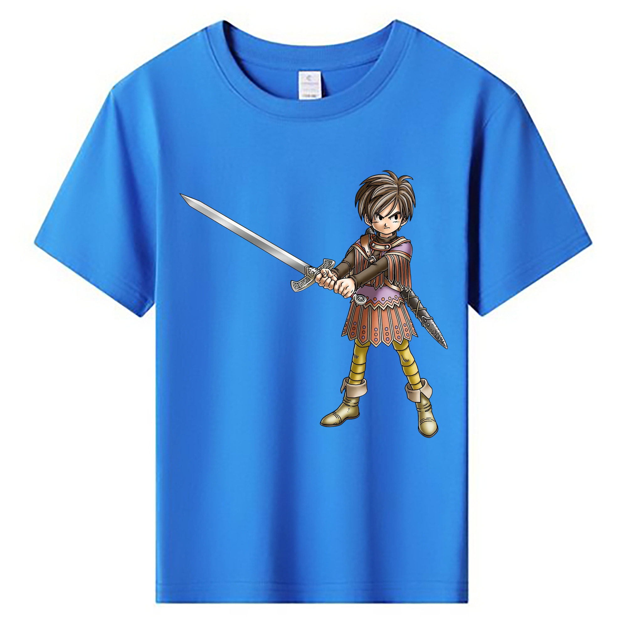 （画像用） ドラゴンクエスト Doragon Kuesuto Dragon Quest 綿100％キッズTシャツ（フロントプリント）